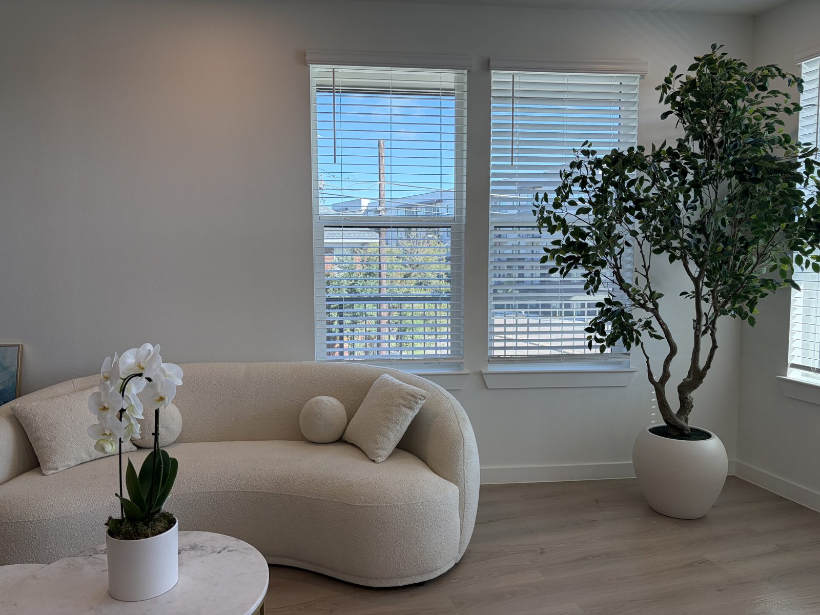 A furnished model apartment at The Parker